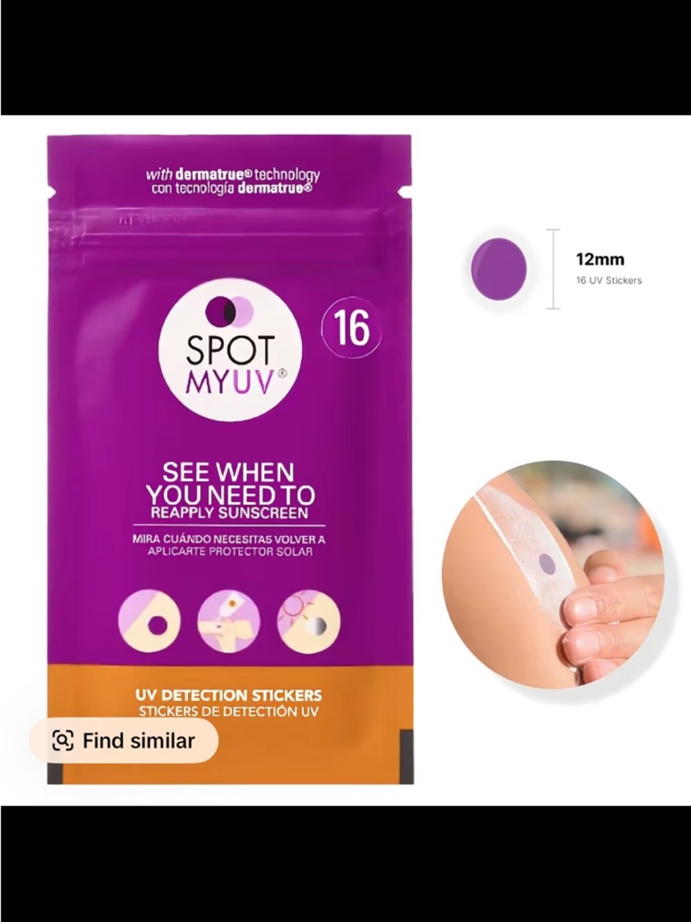 SpotMyUV UV Detection Sticker That Shows You When to Reapply Sunscreen